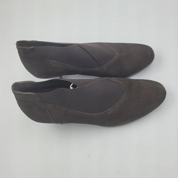 NEW Munro Francee Brown Suede V-Neck Heeled Ankle Bootie Women's Size 10M - Picture 5 of 11